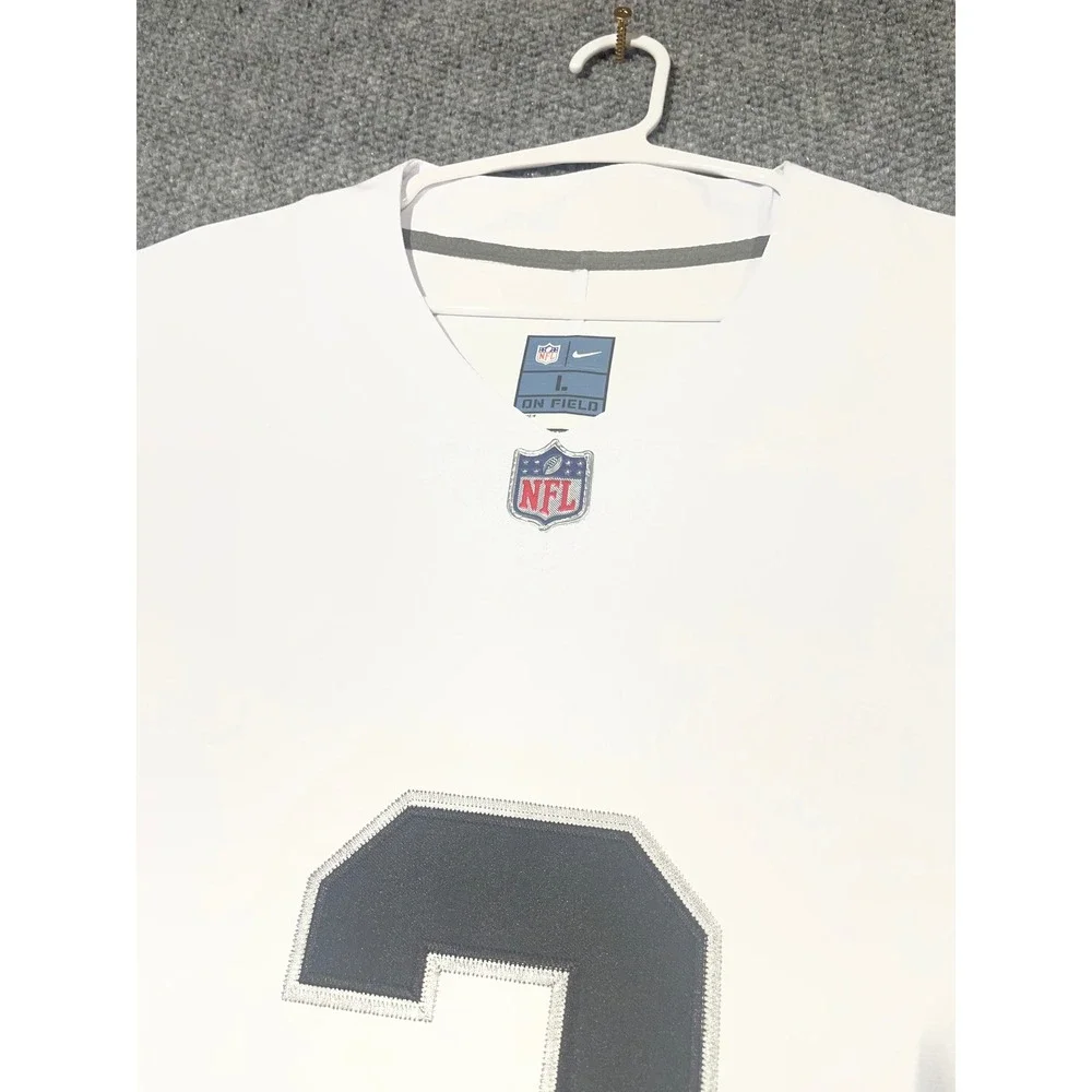 Nike Ashton Jeanty Boise State Broncos #2 White On-Field Jersey Mens Large NEW
